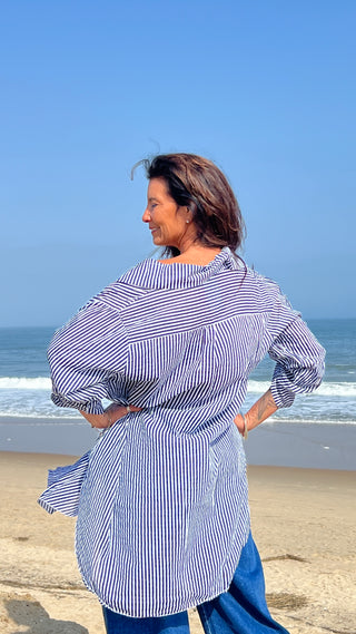 Cancun Oversized top O/S NVY