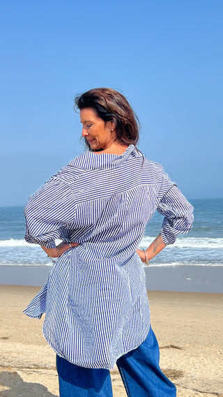 Cancun Oversized top O/S NVY