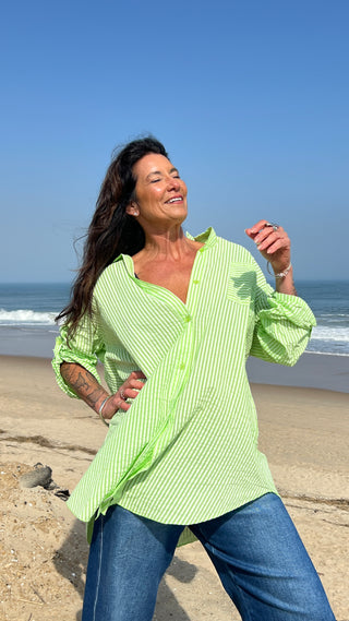 Cancun Oversized top O/S lime