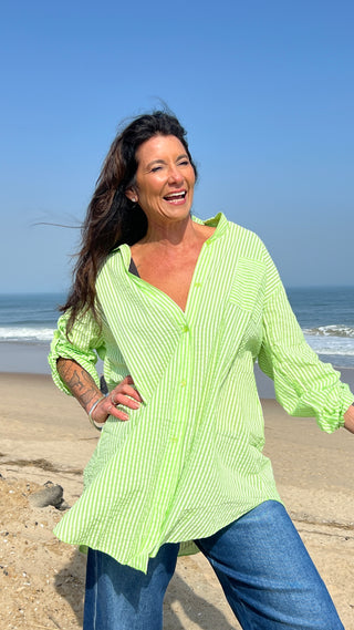Cancun Oversized top O/S lime
