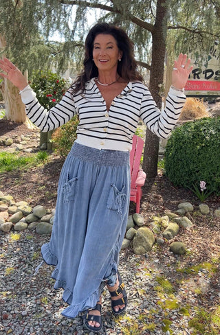 CHAMBRAY BLOOMER PANTS