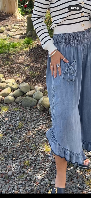CHAMBRAY BLOOMER PANTS