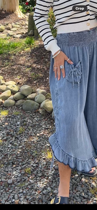 CHAMBRAY BLOOMER PANTS