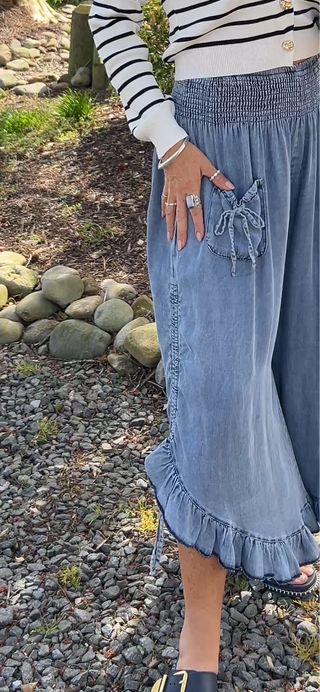 CHAMBRAY BLOOMER PANTS