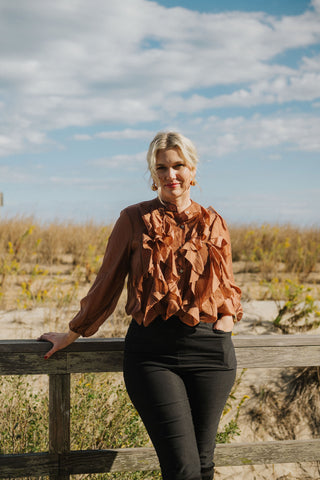 Italian Ruffles top O/S