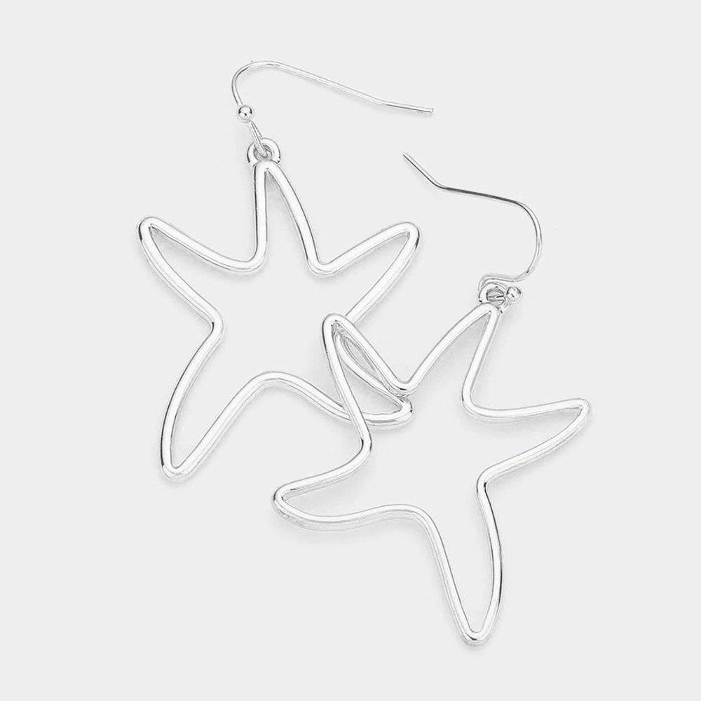 Metal Starfish Earrings
