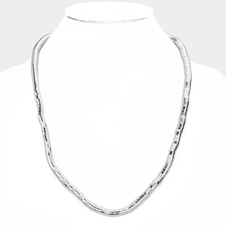 Duck Duck Gooseneck Necklace Silver