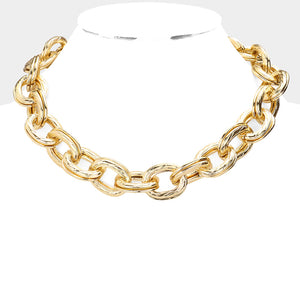 Gold Chain Links Necklace