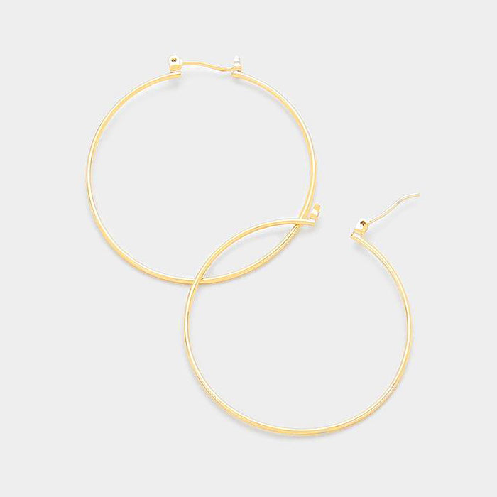 14k Gold dipped thin hoops