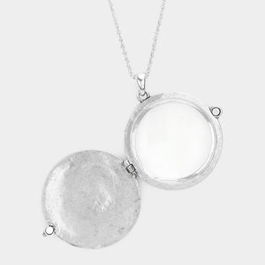Tree of Life Magnifying Glass Necklace Silver