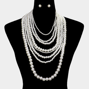 Layers and Layers of Pearls Necklace