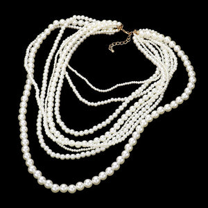 Layers and Layers of Pearls Necklace