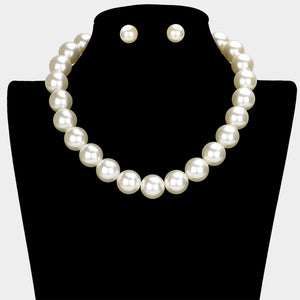 12mm Pearl Necklace Set