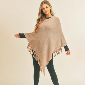 Dotted line poncho O/S