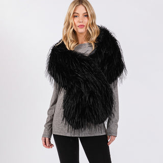 Pull Me Through Faux Fur Stole