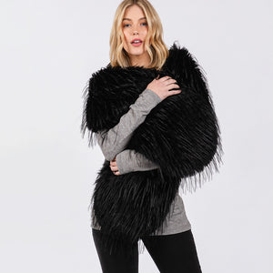 Pull Through Faux Fur Stole