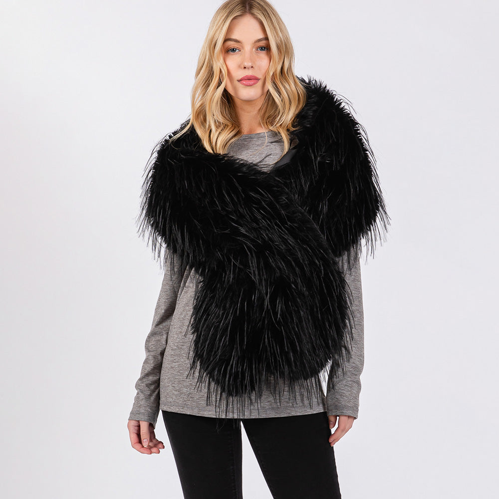 Pull Through Faux Fur Stole