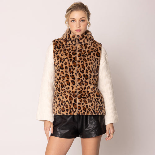 Wilma leopard Vest O/S