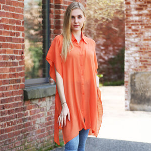 Oversized Short Sleeve Tunic O/S