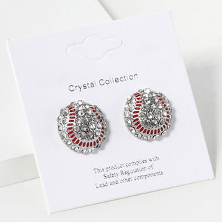 Pave Baseball Earrings