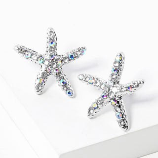 WL Starfish Stud Silver Abelone