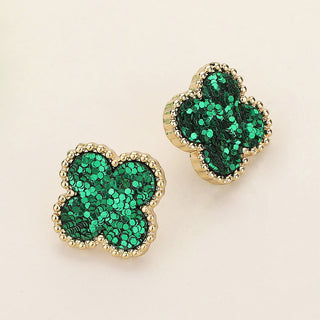 Glittery on St Patty's Day earrings