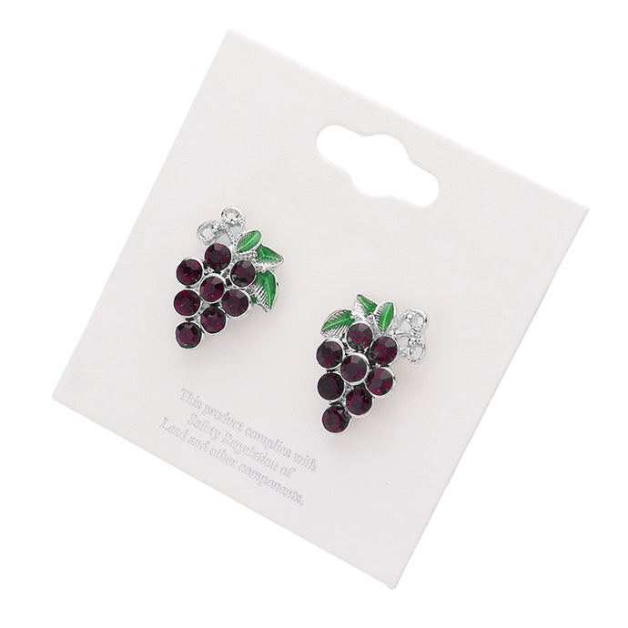 Grape stud earrings