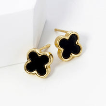 Gold Dipped Quatrefoil Studs