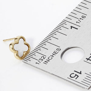 Gold Dipped Quatrefoil Studs