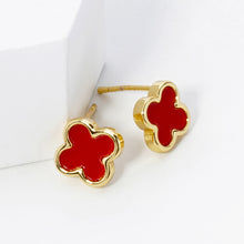 Gold Dipped Quatrefoil Studs