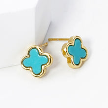 Gold Dipped Quatrefoil Studs