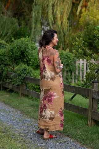 French Garden Linen Maxi O/S Camel
