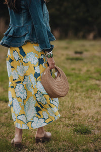 Rounded Summer Straw Bag