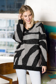 Zebra Mania Sweater Multi