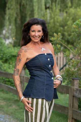 Alexsis Denim Top