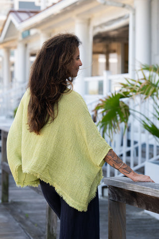 Sunwashed Linen Top O/S