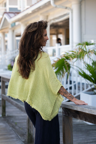 Sunwashed Linen Top O/S