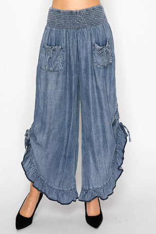 CHAMBRAY BLOOMER PANTS