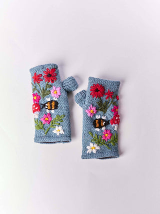 Mushroom Wool Family  CP73: Blue / Handwarmer