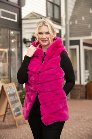 Cleo Hoody Vest Barbie O/S