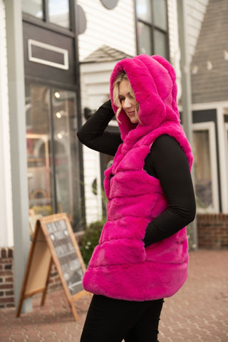 Cleo Hoody Vest Barbie O/S