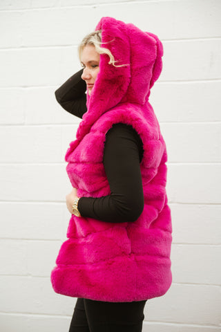 Cleo Hoody Vest Barbie O/S