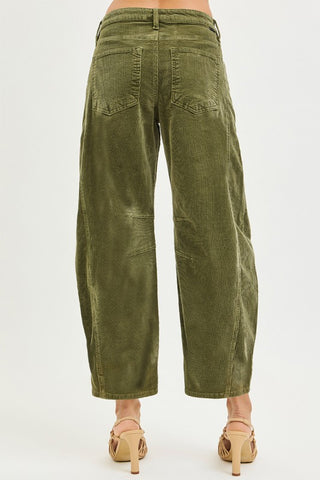 Teddy Slouchy Corduroy Pants Moss