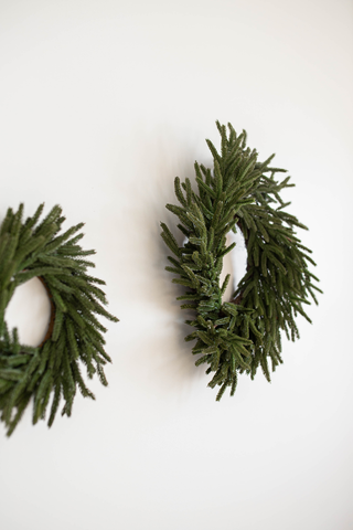 Norfolk Pine Real Touch Faux Christmas Wreath Mini Luxe B Co