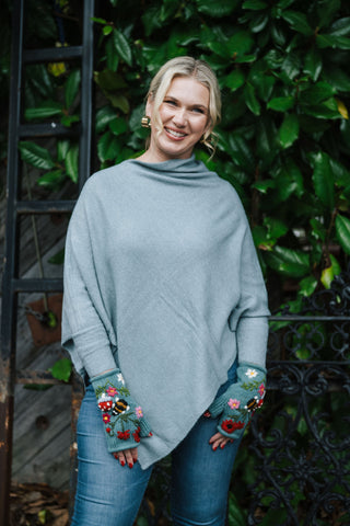 Mushroom Wool Family  CP73: Blue / Handwarmer