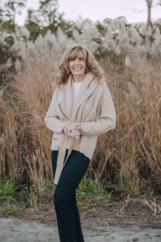 Sweet Escape Cardi Sand O/S