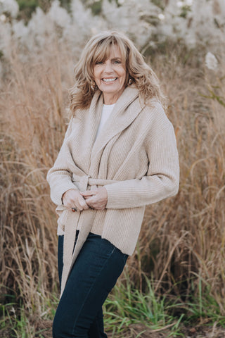 Sweet Escape Cardi Sand O/S