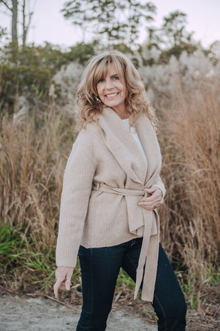 Sweet Escape Cardi Sand O/S