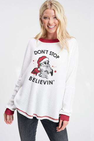 Don't Stop Believing Ivory/red