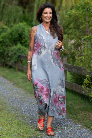 French Garden Linen Maxi O/S Denim